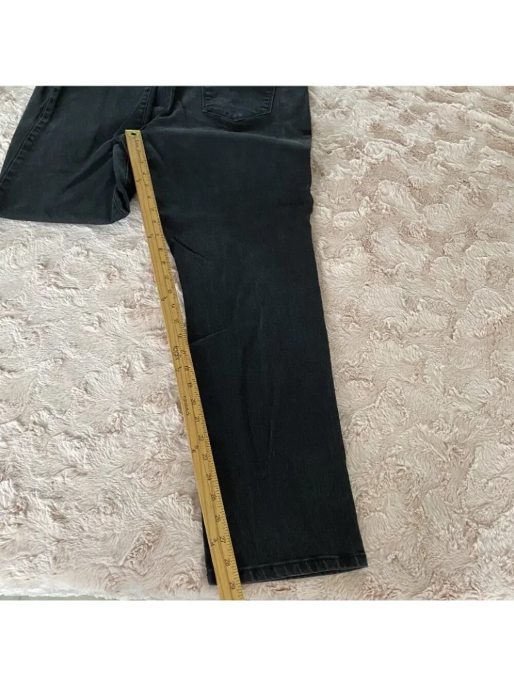 Bandolino Amy Jeans Womens 18 Black Denim Straight Slimming Stretch Mid Rise